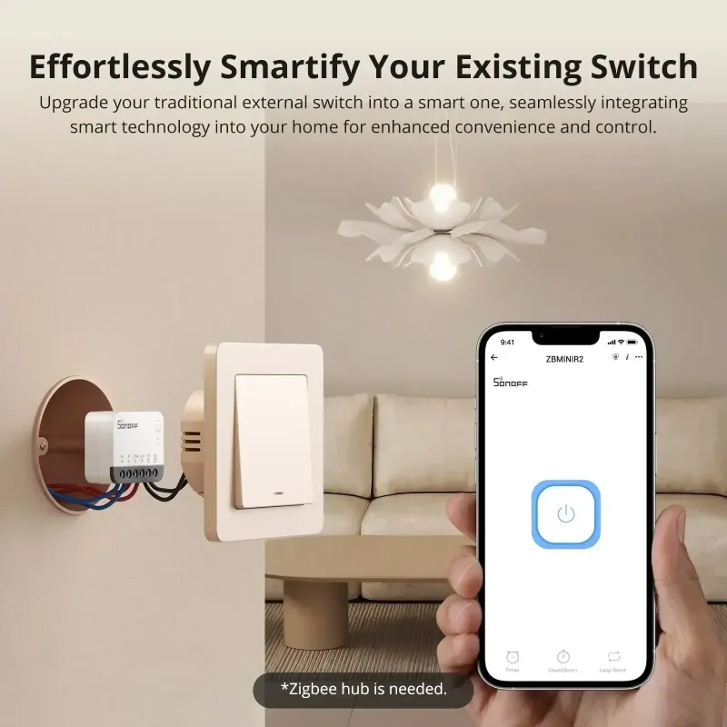 Sonoff - 1-10PCS SONOFF Zigbee Smart Switch ZBMINIR2