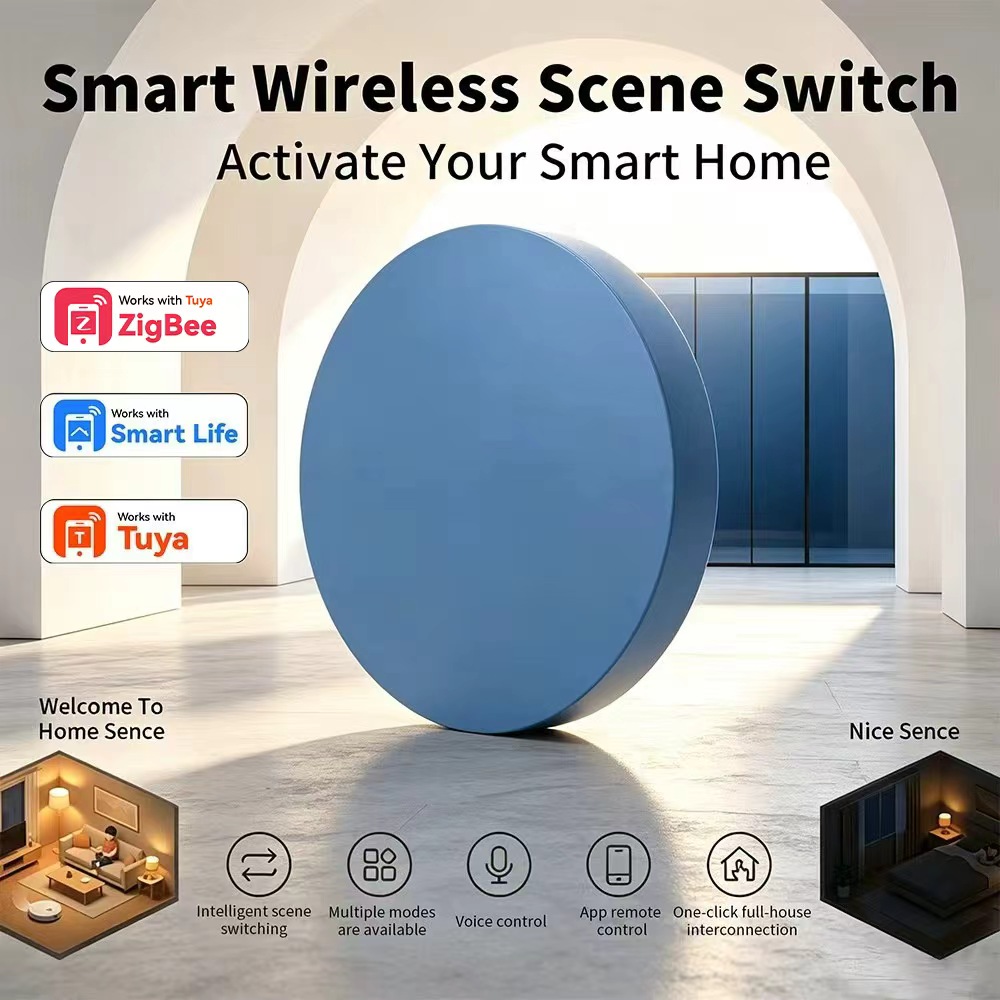 Smart Relay Tuya - HIMOJO Zigbee Smart Scene drukknop, compatibel