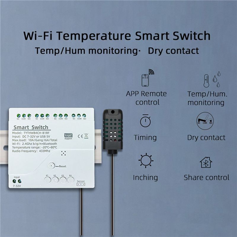 ABQU Tuya WiFi 4-kanaals slimm - Tuya 4 Channel recensie en prijs