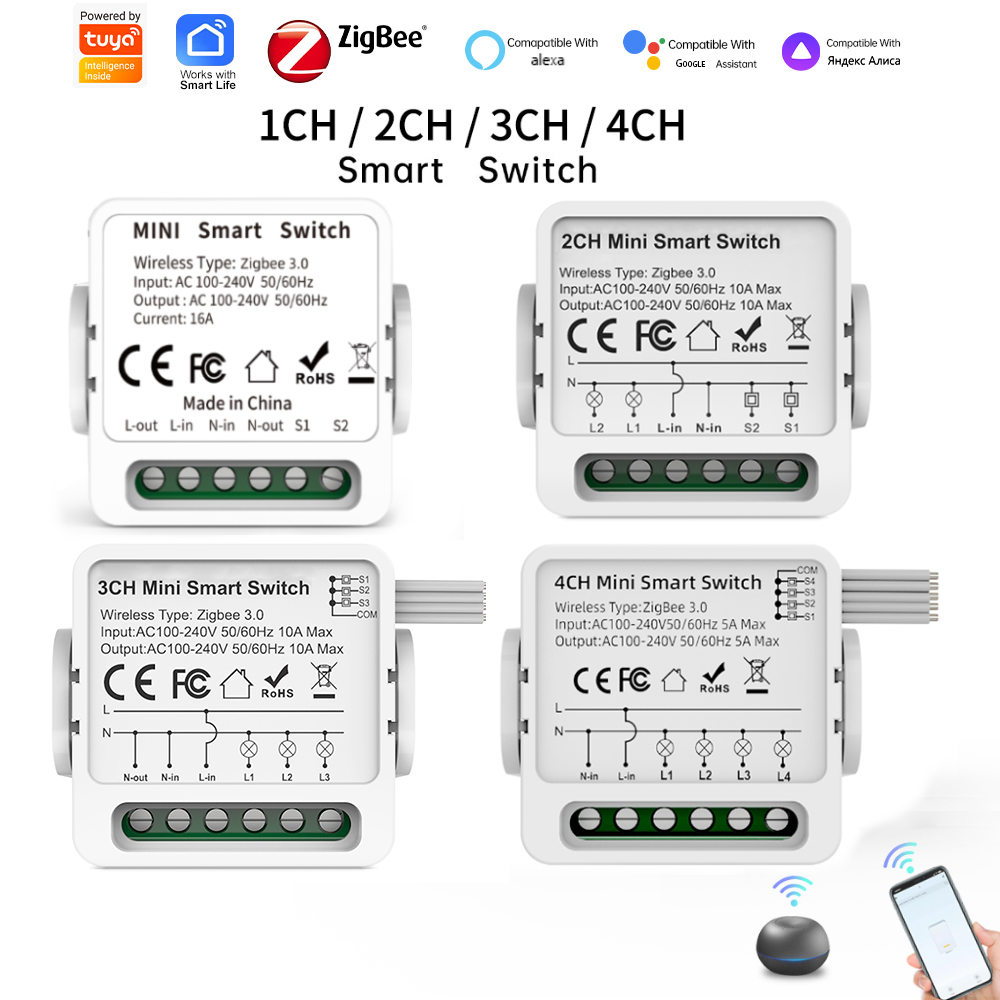 Tuya Zigbee 3.0 Smart Switch 1 - Tuya 4 Channel recensie en prijs