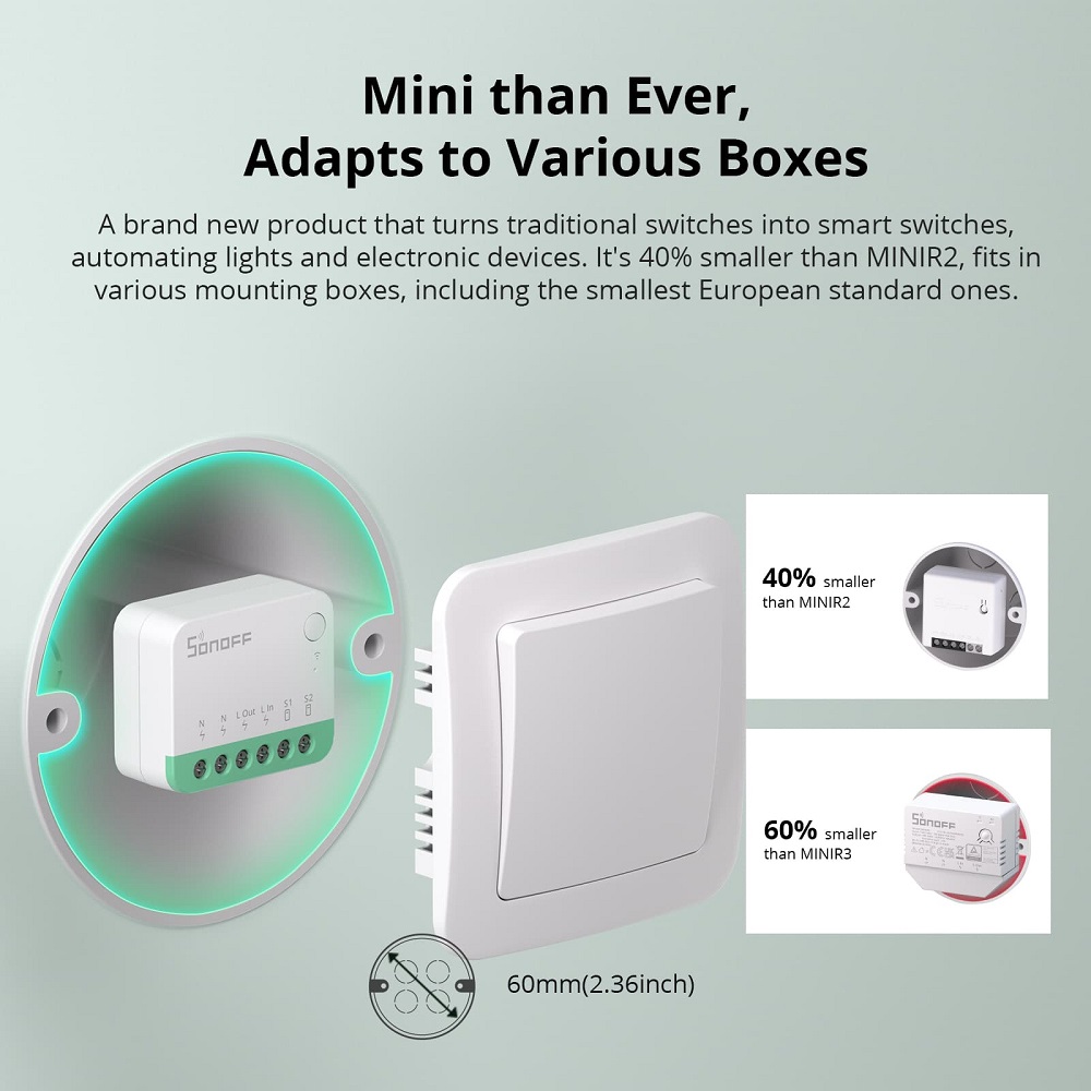 SONOFF MINIR4M MINI Extreme Wi - Sonoff recensie en prijs